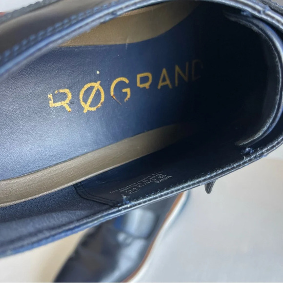 Cole Haan Mens Grand Evolution Monk Strap Oxford Deep Blue Leather Size 11 - Picture 12 of 15